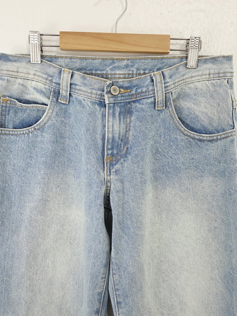 John Galt Light Indigo Gracie Low Rise Baggy Carpenter Jeans size small - Picture 6 of 8